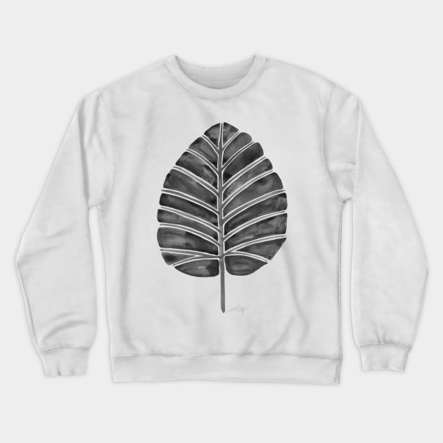 Black Alocasia Crewneck Sweatshirt by CatCoq